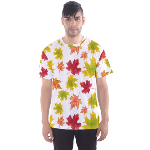 Bright Autumn Leaves Men s Sport Mesh Tee by SychEva