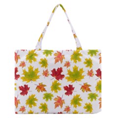 Bright Autumn Leaves Zipper Medium Tote Bag by SychEva
