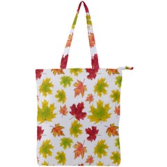 Bright Autumn Leaves Double Zip Up Tote Bag by SychEva