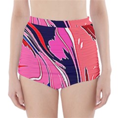 Painted Marble High-waisted Bikini Bottoms by 3cl3ctix