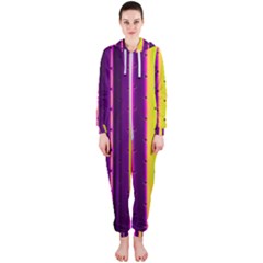 Warped Stripy Dots Hooded Jumpsuit (ladies)  by essentialimage365