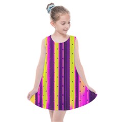 Warped Stripy Dots Kids  Summer Dress by essentialimage365