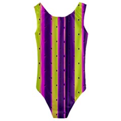 Warped Stripy Dots Kids  Cut-out Back One Piece Swimsuit by essentialimage365