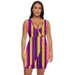 Warped Stripy Dots Draped Bodycon Dress by essentialimage365