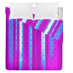 Warped Stripy Dots Duvet Cover Double Side (queen Size) by essentialimage365