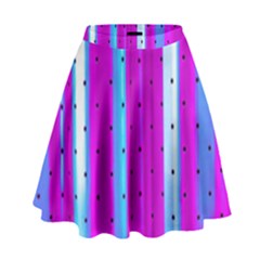 Warped Stripy Dots High Waist Skirt by essentialimage365