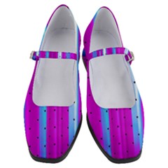 Warped Stripy Dots Women s Mary Jane Shoes