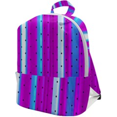 Warped Stripy Dots Zip Up Backpack by essentialimage365