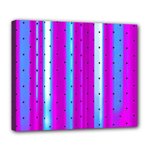 Warped Stripy Dots Deluxe Canvas 24  X 20  (stretched) by essentialimage365