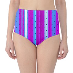 Warped Stripy Dots Classic High-waist Bikini Bottoms by essentialimage365