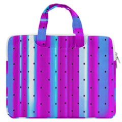 Warped Stripy Dots Macbook Pro Double Pocket Laptop Bag by essentialimage365