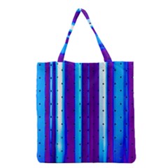Warped Stripy Dots Grocery Tote Bag by essentialimage365