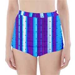 Warped Stripy Dots High-waisted Bikini Bottoms by essentialimage365