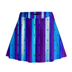 Warped Stripy Dots Mini Flare Skirt by essentialimage365