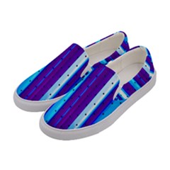 Warped Stripy Dots Women s Canvas Slip Ons