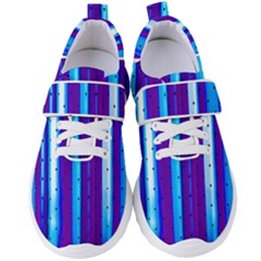 Warped Stripy Dots Women s Velcro Strap Shoes