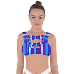 Warped Stripy Dots Bandaged Up Bikini Top by essentialimage365