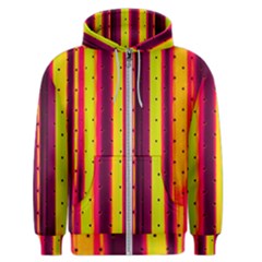 Warped Stripy Dots Men s Zipper Hoodie by essentialimage365