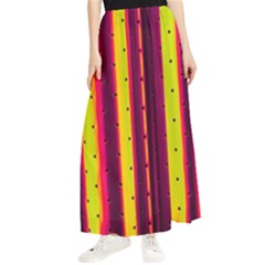 Warped Stripy Dots Maxi Chiffon Skirt by essentialimage365