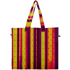 Warped Stripy Dots Canvas Travel Bag by essentialimage365