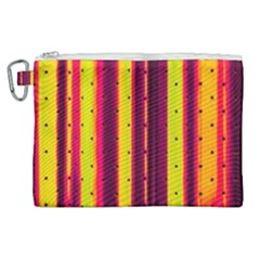 Warped Stripy Dots Canvas Cosmetic Bag (xl) by essentialimage365