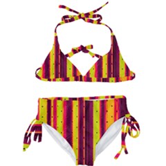 Warped Stripy Dots Kids  Classic Bikini Set by essentialimage365