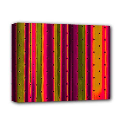 Warped Stripy Dots Deluxe Canvas 14  X 11  (stretched) by essentialimage365