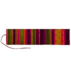 Warped Stripy Dots Roll Up Canvas Pencil Holder (l) by essentialimage365