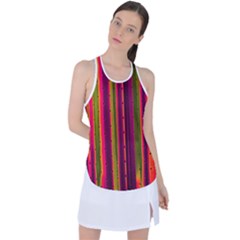 Warped Stripy Dots Racer Back Mesh Tank Top by essentialimage365