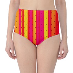 Warped Stripy Dots Classic High-waist Bikini Bottoms by essentialimage365
