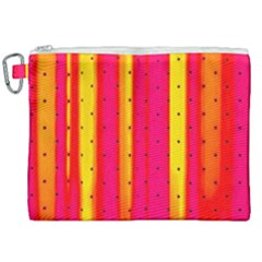 Warped Stripy Dots Canvas Cosmetic Bag (xxl) by essentialimage365