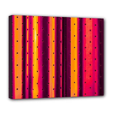 Warped Stripy Dots Deluxe Canvas 24  X 20  (stretched) by essentialimage365