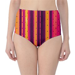 Warped Stripy Dots Classic High-waist Bikini Bottoms by essentialimage365