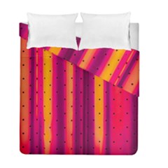 Warped Stripy Dots Duvet Cover Double Side (full/ Double Size) by essentialimage365