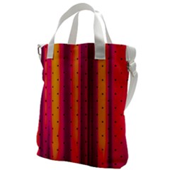 Warped Stripy Dots Canvas Messenger Bag by essentialimage365