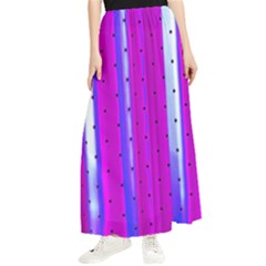 Warped Stripy Dots Maxi Chiffon Skirt by essentialimage365