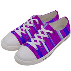 Warped Stripy Dots Men s Low Top Canvas Sneakers by essentialimage365