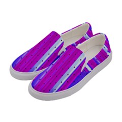 Warped Stripy Dots Women s Canvas Slip Ons by essentialimage365