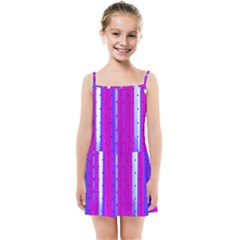 Warped Stripy Dots Kids  Summer Sun Dress by essentialimage365