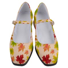 Bright Autumn Leaves Women s Mary Jane Shoes by SychEva