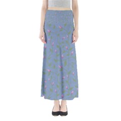 Curly Flowers Full Length Maxi Skirt by SychEva