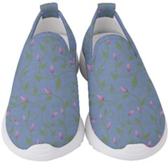 Curly Flowers Kids  Slip On Sneakers by SychEva