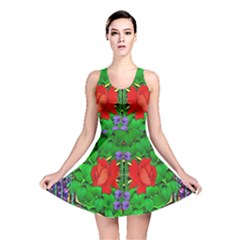 A Island Of Roses In The Calm Sea Reversible Skater Dress by pepitasart