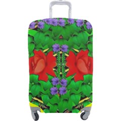 A Island Of Roses In The Calm Sea Luggage Cover (large) by pepitasart