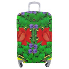 A Island Of Roses In The Calm Sea Luggage Cover (medium) by pepitasart