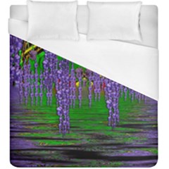 A Island Of Flowers In The Calm Sea Duvet Cover (king Size) by pepitasart