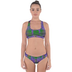 A Island Of Flowers In The Calm Sea Cross Back Hipster Bikini Set by pepitasart