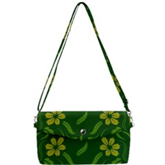 Folk Flowers Print Floral Pattern Ethnic Art Removable Strap Clutch Bag by Eskimos