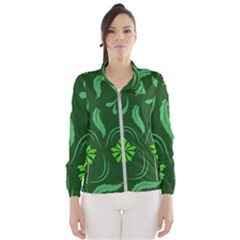 Folk Flowers Print Floral Pattern Ethnic Art Women s Windbreaker by Eskimos