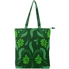 Folk Flowers Print Floral Pattern Ethnic Art Double Zip Up Tote Bag by Eskimos